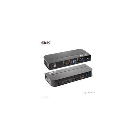 "Club 3D CSV-1382 KVM/Audio Switch Desktop - Boost Your Workflow with Seamless Connectivity!"